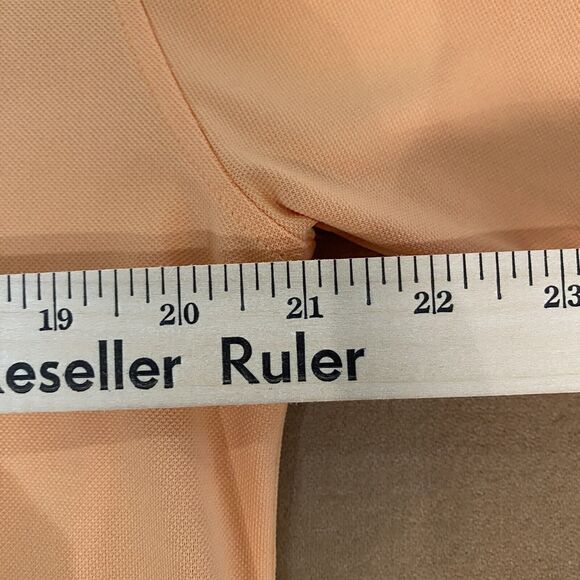 Peter Millar Polo Shirt Mens Medium Light Orange Solid Golf M - Picture 7 of 9